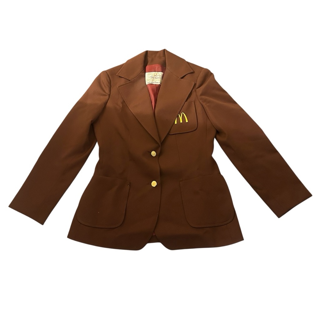 Rare 1970s Vintage McDonald’s Manager Uniform Tailored Blazer Jacket